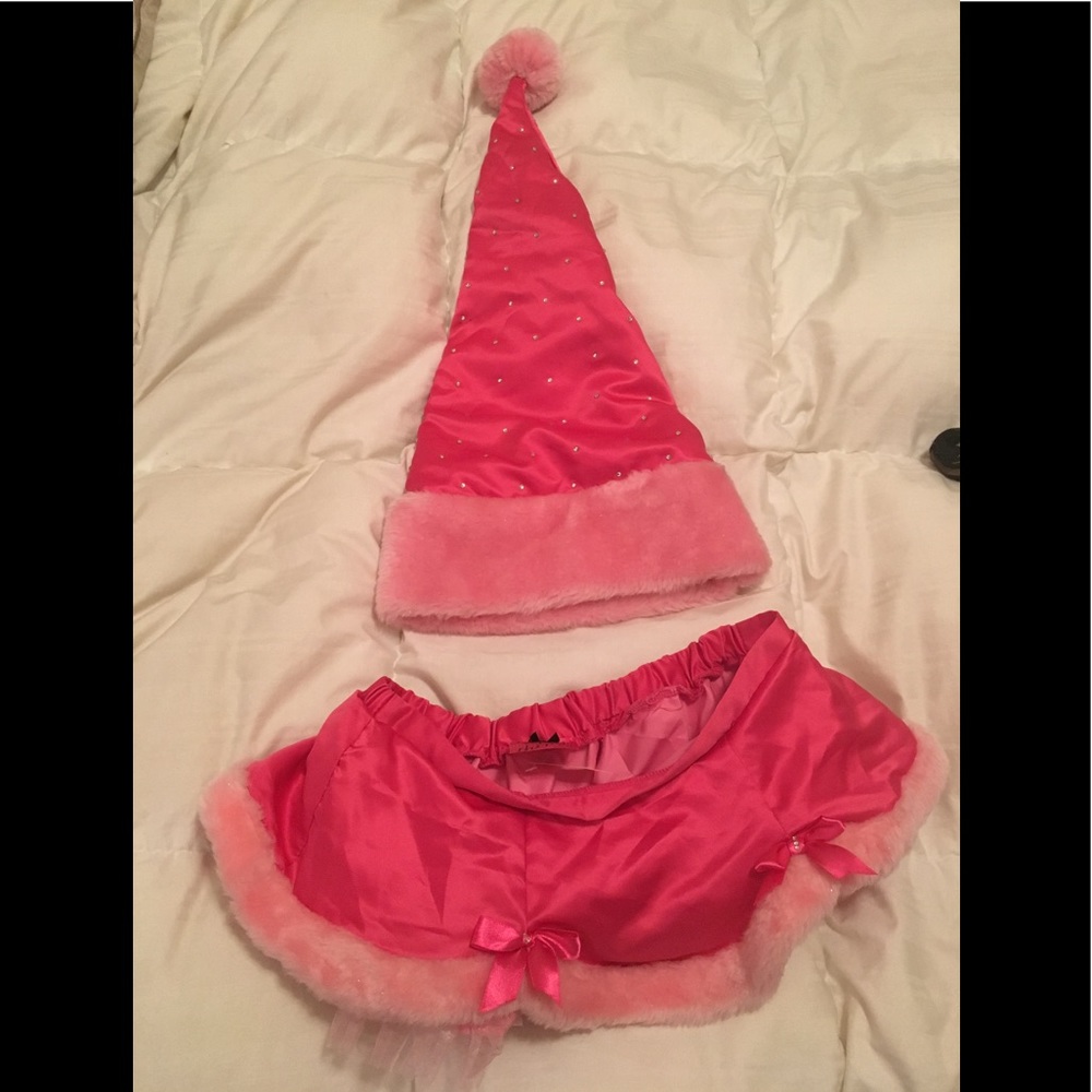 Victoria’s Secret sexy Santa skirt and hat.